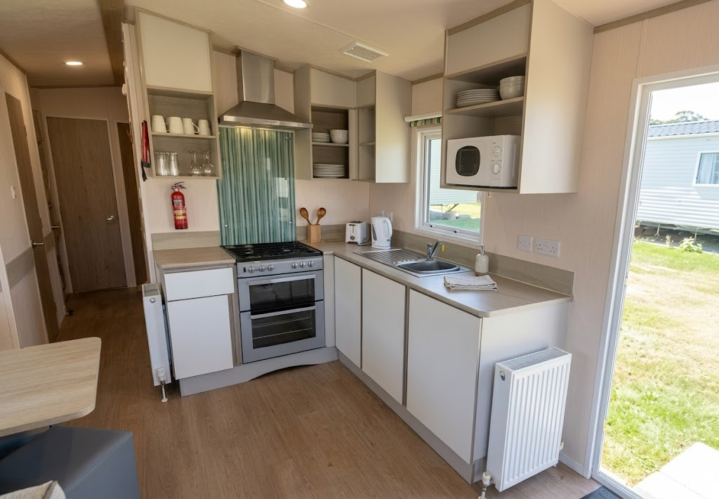 The caravan at Doniford Bay