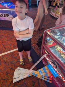 Doniford Bay Winning the Tickets Machine